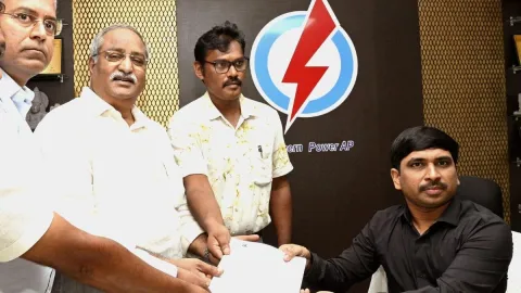 CFL team submitting a petition to APSPDCL chairman at his office in Tirupati
